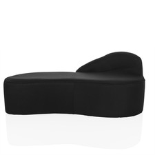 hjh OFFICE Loungesofa Empfangssofa BARACOA Stoff schwarz Sofa Möbel Couch Möbel