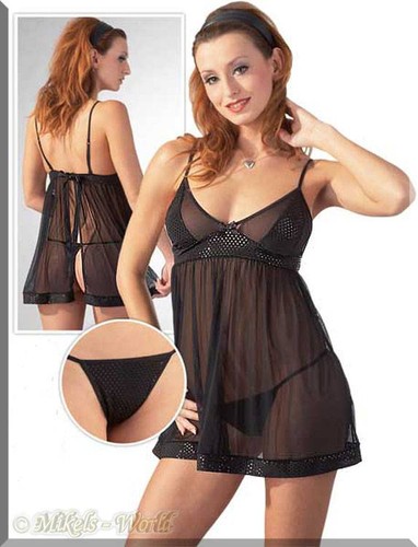 Lingerie glitter babydoll - -,