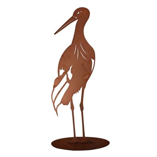 Tierfigur metall storch - tierfigur,