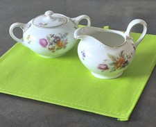 Rosenthal ,Balmoral Deutsche Blume, Zuckerdose Und Milchkännchen