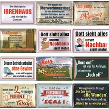 Blechschilder Schilder Wandschild lustige Sprüche 20x30cm Geschenk Wand Tür Deko