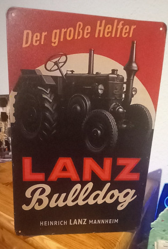 Blechschild lanz bulldog - blechschild,