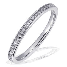 Goldmaid Ring Memoire Eternity 585er Weißgold 55 Diamanten 0,23 ct. Echtschmuck