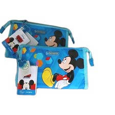 X2 Samsonite Disney Mickey Mouse Schule Federmäppchen Kulturtasche Schreibwaren Tasche