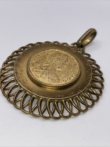 Vergold münz anhänger maria - vergold., münz-anhänger,maria