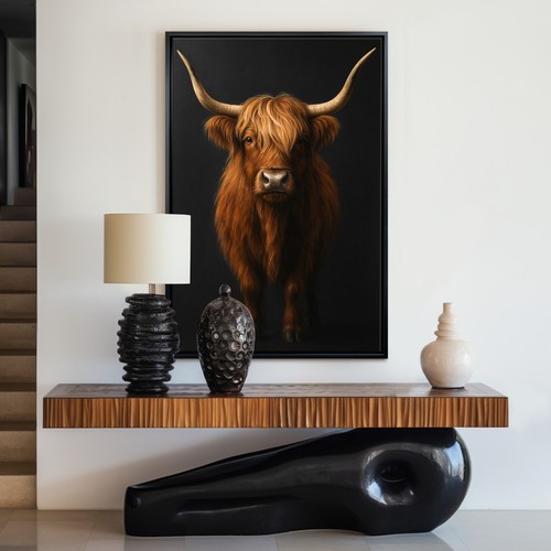 Highland kuh druck tier bild - tier,