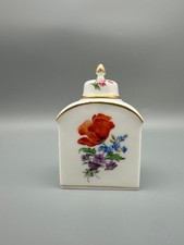 Meissen Teedose, Blumendekor