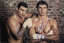 Vitali + Wladimir Klitschko 2x signiert Unterschrift Autogramm signed Kiew (20)