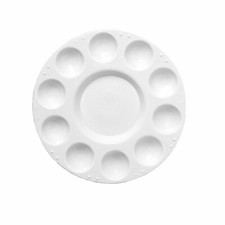 MISCHPALETTE rund - 10 Mulden - für Acrylfarben, Aqarellfarben, Tempera, Gouache