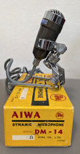 Aiwa DM-14 Dynamic Microphone Mikrofon mit Stativ Vintage in OVP Japan