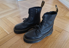 Dr. Martens Jadon III Plateau Stiefel Schwarz Leder Größe EU 40 - 6,5 UK
