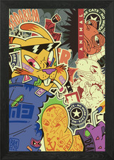 Rabbit Punk Gerahmtes Wandbild