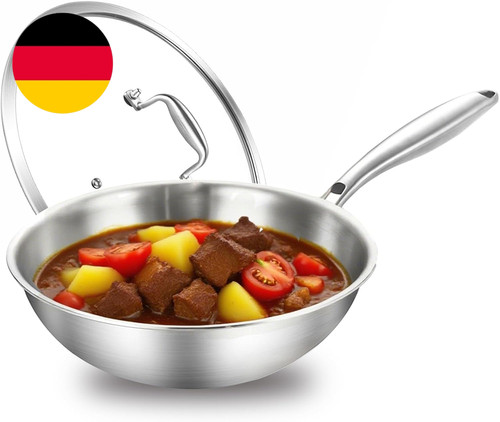 Edelstahl wokpfannen - edelstahl,