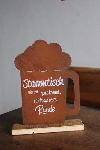 Metallschild stammtisch wer - metallschild, -wer