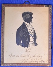 Studentika. Corps Nassovia Würzburg. Silhouette. 1844