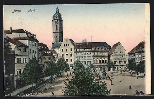 Ansichtskarte jena markt mit - ansichtskarte,