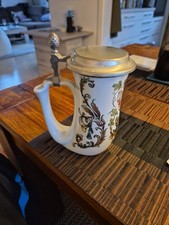 Bierhumpen mit zinndeckel - bierhumpen,