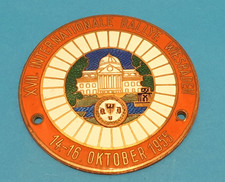 B021982j9170 - Alte Automobil Plakette AVD XVII. Intern. Rallye Wiesbaden 1955