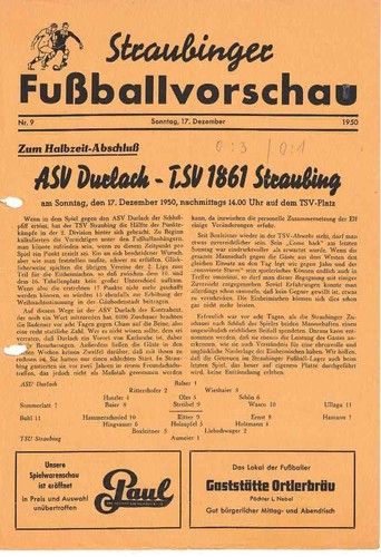 Fussball programmheft 50 51 - , 50/51