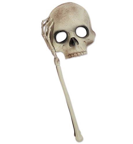 Totenkopfmaske mit hand - totenkopfmaske, hand-