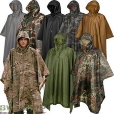 BUNDESWEHR PONCHO US REGENPONCHO RIPSTOP ARMY BW NÄSSESCHUTZ OUTDOOR REGENUMHANG
