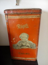 Rüger Hansi  alte originale große Blechdose Cacao ca.33 x20x16 cm, ca 1920