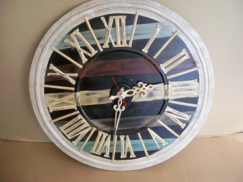 Wanduhr old style mangoholz - old,