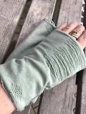 Handstulpen Stulpen Pulswärmer Gothic Punk mintgrün 16,5 cm used Look Öko Jersey