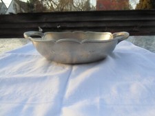 Antike oval Zinn-Schale/Obstschale mit 2 Griffen Garvur: 1779 mit 4 Punzen