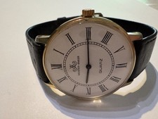 Meister-Anker Quartz – klassische Armbanduhr, vergoldet