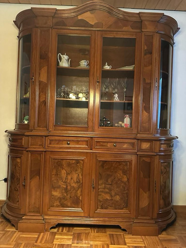 Biedermeier vitrine nussbaum - biedermeier,