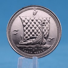 Isle of Man Tenth Noble 1985 Wikingerschiff (2.) 1/10 oz Platin 999.5  Vz