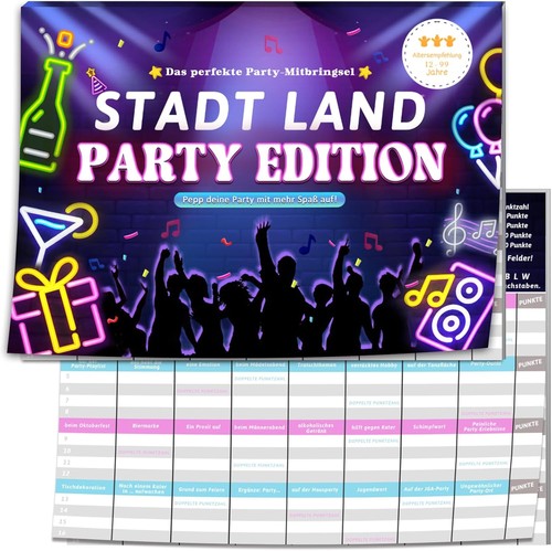 Stadt land party - stadt, kartenspiel