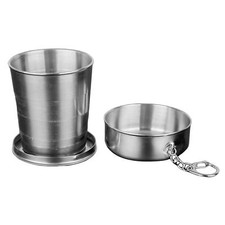 2X 240ML Edelstahl Faltbar