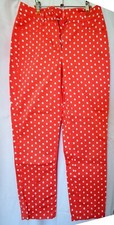 7/8 Knöchelhose rot weiß
