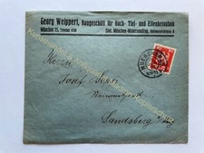 Briefumschlag Reklame Gg. Weippert Landsberg am Lech 1925