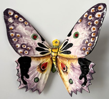 BASSANO KERAMIK Wanddekoration FARFALLA Schmetterling MEDITERRANE DEKORATION