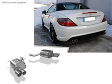  Edelstahl Duplex Sportauspuff Mercedes SLK SLC R172 AMG-Line je 2x76mm