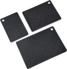 KESPER 30940  | 3er Set Schneidebrett  Material: Kunststoff PP  schwarz-grau
