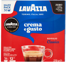 36 KAPSELN KAFFEE LAVAZZA A MODO MIO CREMA E GUSTO ORIGINAL ITALIENISCH KAFFEE