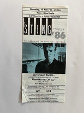 Alte Konzertkarte Ticket Sting