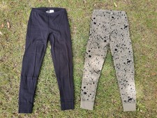 2 Stück H&M Leggings 146 152 Junge lange Unterhosen Paket schwarz braun