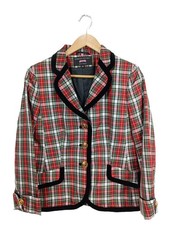 BARBARA KESSELS Kurz-Blazer Damen Blazer Gr. DE 38 rot-grün-weiß Casual-Look