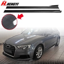 Universal Carbon Fiber Optik Seitenschweller Ansatz für Audi A3 viele Fahrzeuge