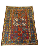 Perserteppich Orientteppich Handgeknüpfter Teppich Heris antik 208x158cm