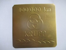 Typenschild Schild Messing