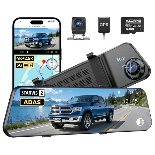 Azdome kanal 5k dashcam - kanal, 4k+2.5k