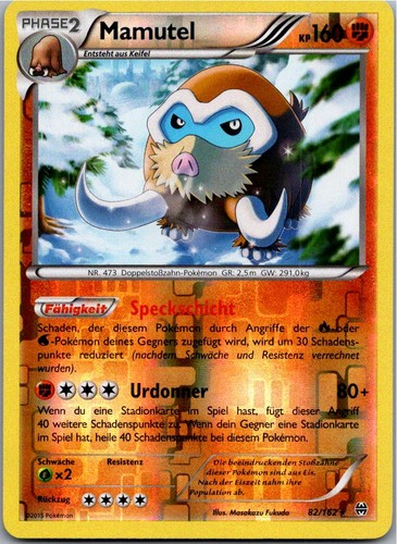 Pokemon mamutel 162 - mamutel, 82/162