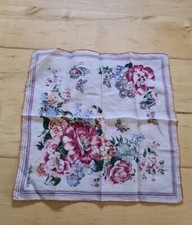 Kleines Tuch 27x27cm quadratisch Carre Rosen Blumen Dekoration Fisba-Stoffels