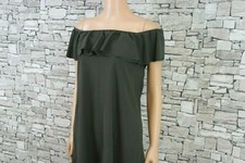 MK MICHAEL KORS DAMEN FEST PARTY TUNIKA BLUSE GÜRTEL LOGO PLAKETTE KHAKI  S NEU